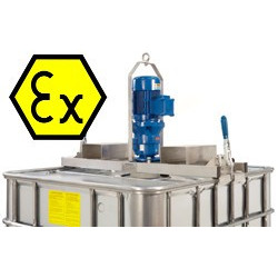 ATEX-Certified Agitator Mixer for 1,000-Liter IBC/GRV Tanks (Electric)