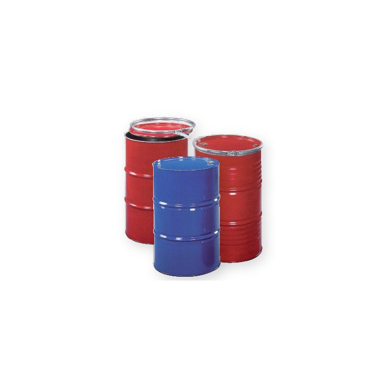 Refurbished 200-liter Metal Full-Opening Container, Unvarnished