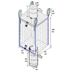 Big-Bag Conductif avec goulottes de remplissage et vidange Non ADR