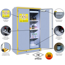 30-minute fire-resistant safety cabinet for flammable products