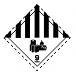 Hazard Label 100x100, Class 9A  - Roll of 1,000
