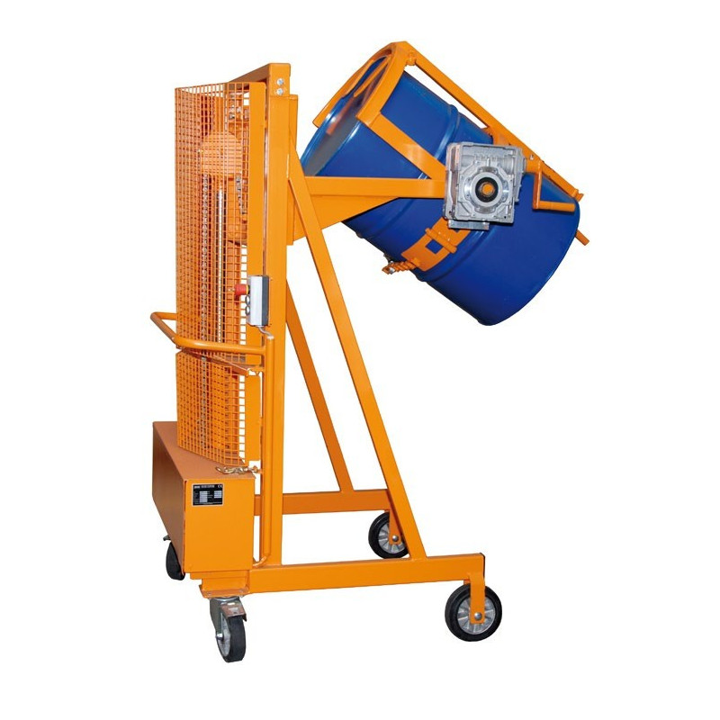 Chariot motorisé leve fut - basculeur pour vidange régulée 60l à 200l Chariot motorisé leve fut - basculeur pour vidange régulée 60l à 200l