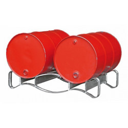 Pallet for 2 horizontal 200-liter drums