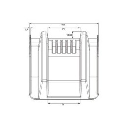 Coin arrimage camion 210x160 plastique