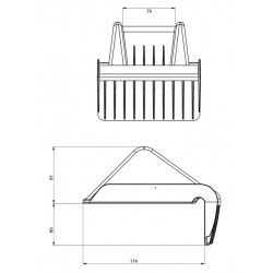 Coin plastique pour arrimage de bobine papier