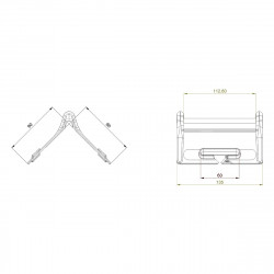 Coin arrimage camion 130x100 plastique pour sangle camion