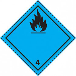 Class 4.3 Hazard Label, 100x100 – Roll of 1,000