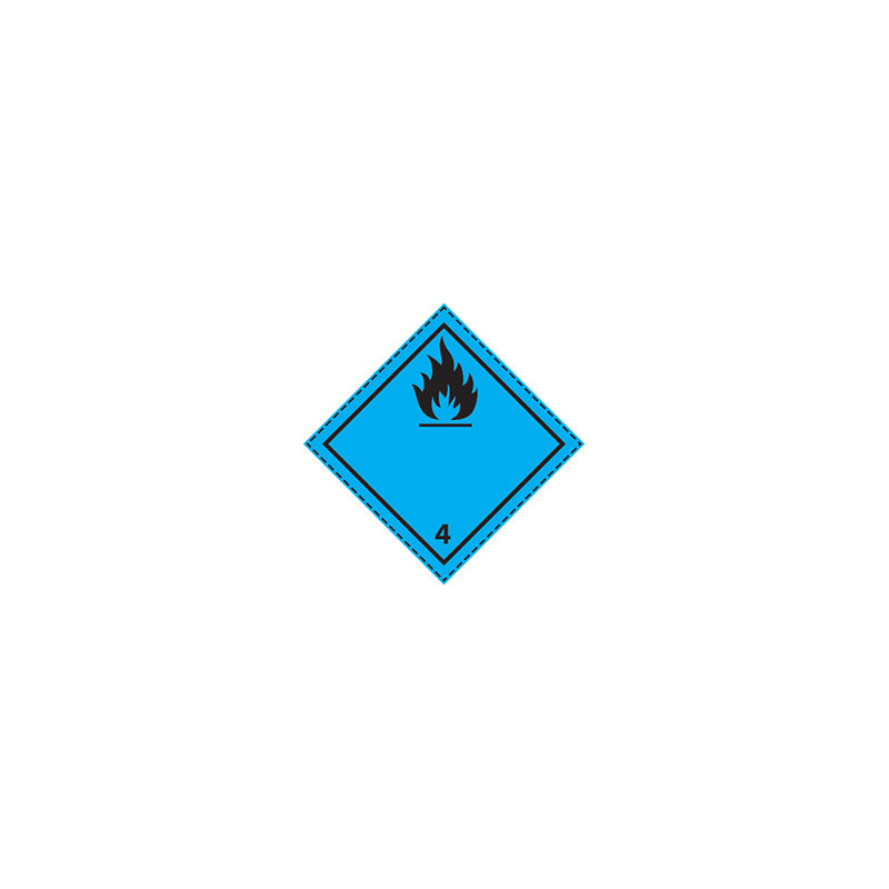 Class 4.3 Hazard Label, 100x100 – Roll of 1,000