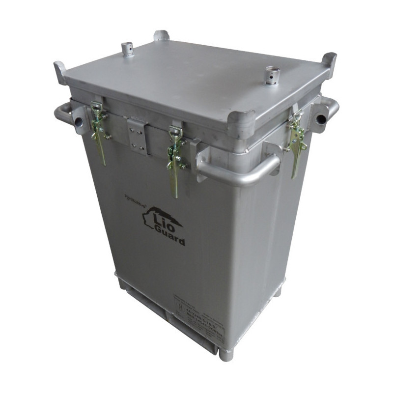 Damaged lithium battery transport case P908