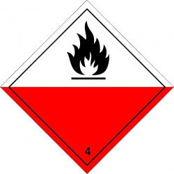 Class 4.2 Hazard Label, 100x100 – Roll of 1,000