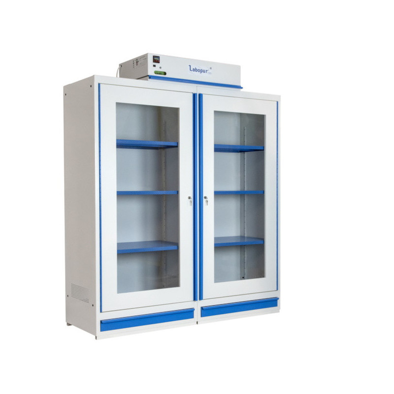 Armoire de sécurité vitrée produits dangereux 2 portes 2 compartiments Armoire de sécurité vitrée produits dangereux 2 portes 2 compartiments