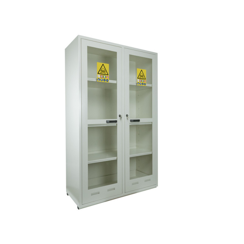 Safety Cabinet for Toxic and Reactive Substances with 2 Glass Doors