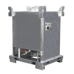 Cuve 1000l IBC métal ADR liquides