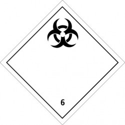 Class 6.2 Hazard Label, 100x100 - Roll of 1,000