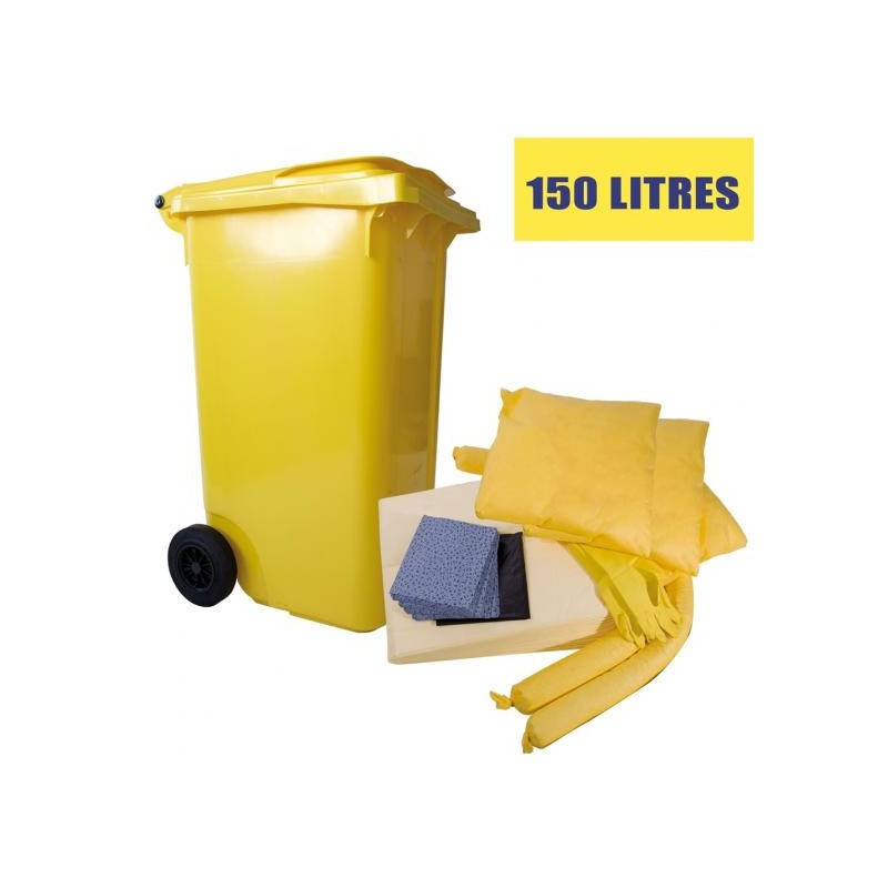 Kit d'intervention produits chimiques 150 litres Kit d'intervention produits chimiques 150 litres