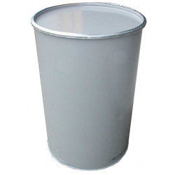 open top, 213L Metal Drum, Smooth, Gray