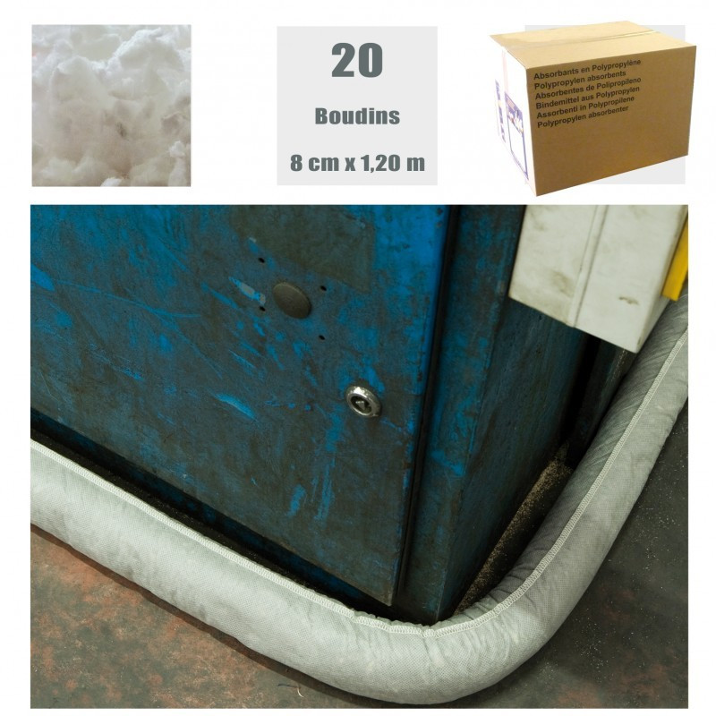 Boudins absorbants Tous liquides (carton de 20) Boudins absorbants Tous liquides (carton de 20)