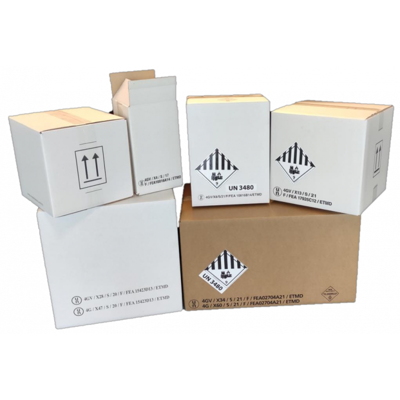 Cartons Homologués UN 4GV/X13 avec sache