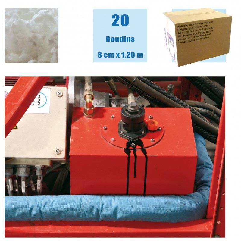 Boudins absorbants Tous liquides (carton de 20) Boudins absorbants Tous liquides (carton de 20)