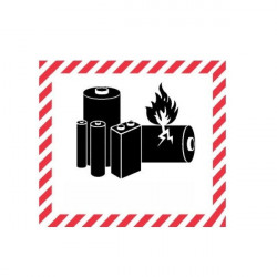Air Transport Hazard Label - Lithium Batteries - Roll of 1,000