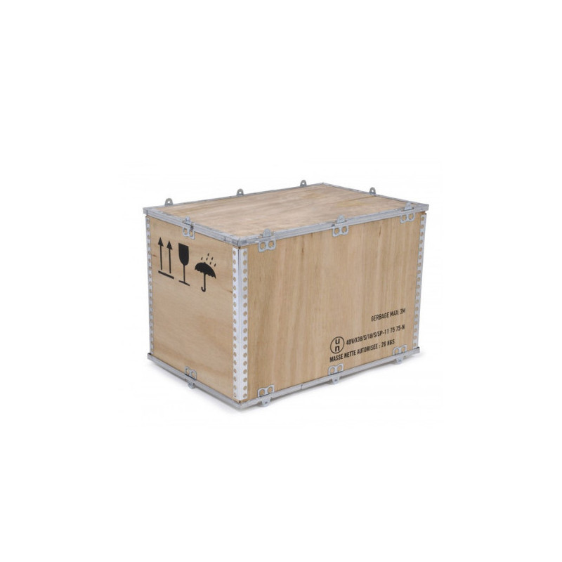 Wooden crates certified for the transport of hazardous materials 4DV/X38
