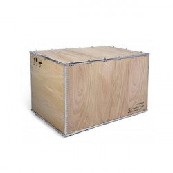 Wooden crates certified for the transport of hazardous materials, 4DV/X245