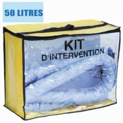 Kit d'intervention pour hydrocarbure 50L