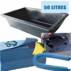 Kit d'intervention pour hydrocarbure 50L ADR