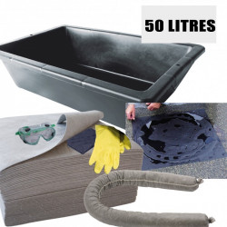 Kit d'intervention pour hydrocarbure 50L ADR