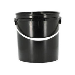 10-liter black UN ADR-compliant PE bucket