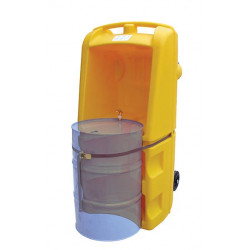The cart served as a decanter, retention unit, and hand truck all in one