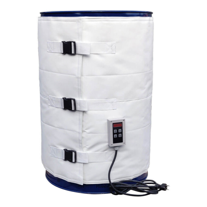 Couverture chauffante pour fût PE et métal 200l 1200w pour Produits Alimentaires et Pharmaceutiques