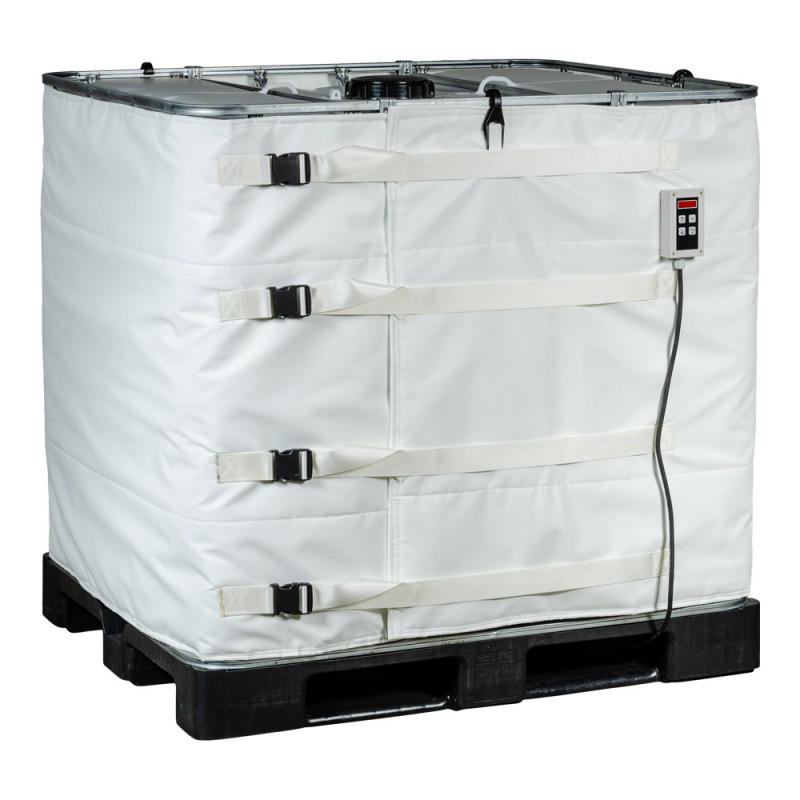1000-liter GRV/IBC Tank Heated Cover, 1x1300W Digital, for Food and Pharmaceutical Products