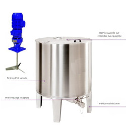 Cuve Inox 316 910l avec...