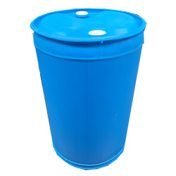 Used ADR-compliant plastic drum with a bunghole