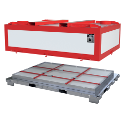 Caisse batterie lithium endommagée critique LP906