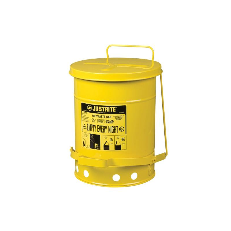 Trash can for flammable waste