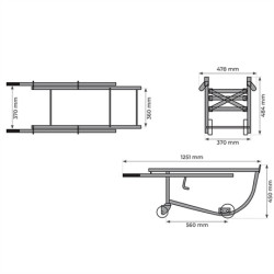Galvanized Tilting Drum Cart, 300 kg Capacity