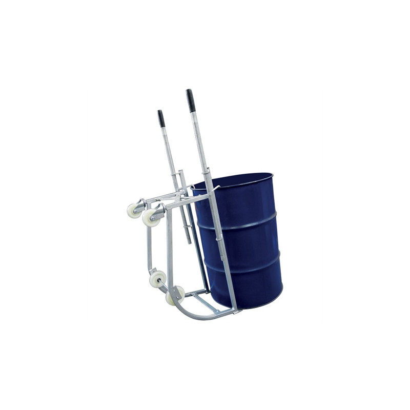 Galvanized Tilting Drum Cart, 300 kg Capacity