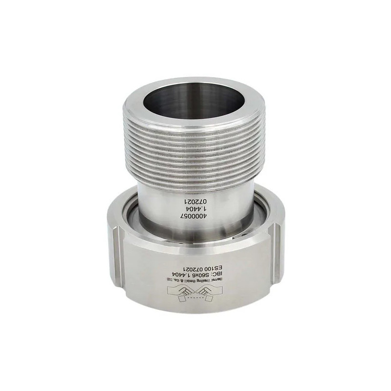 S60x6 Stainless Steel Fitting for IBC GRV 1000-Liter Tank