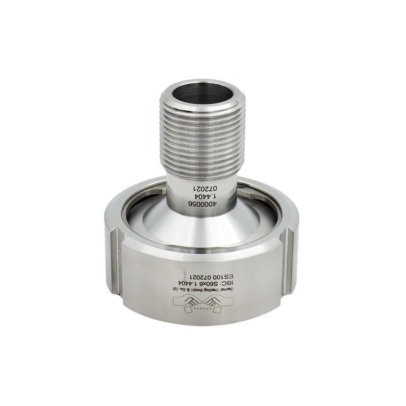 S60x6 Stainless Steel Fitting for IBC GRV 1000-Liter Tank