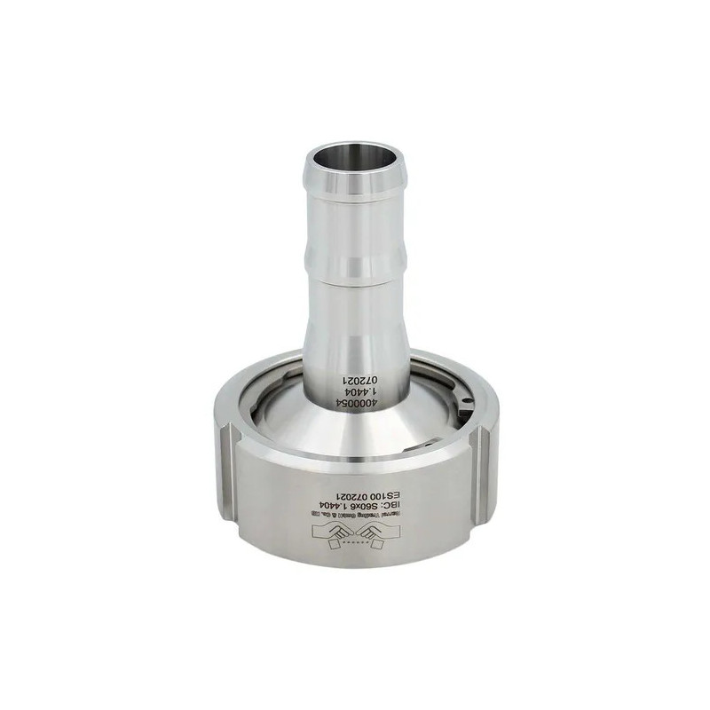 Stainless Steel S60x6 IBC GRV Fitting for 1000-Liter Tank, 1-Piece