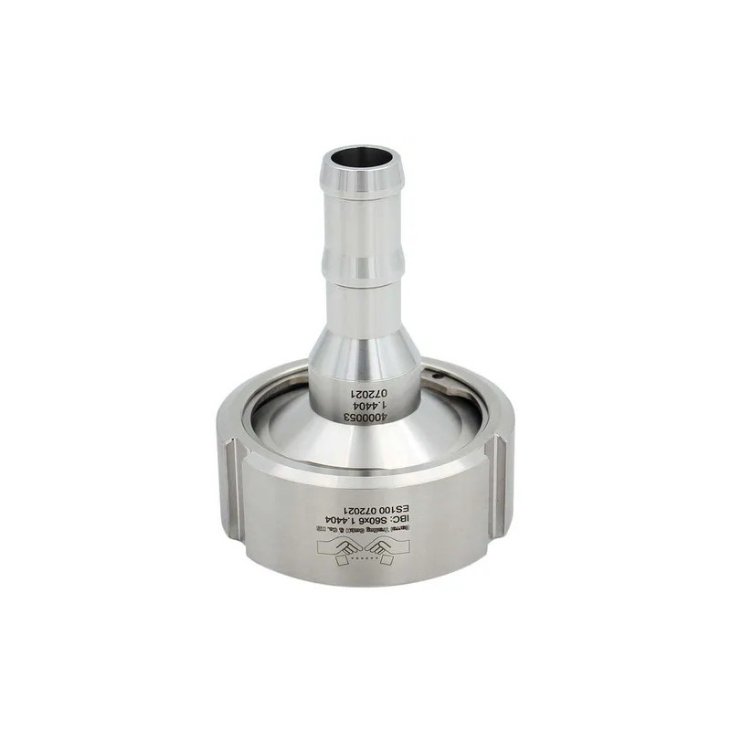 Stainless Steel Fitting S60x6 for IBC/GRV 1,000-Liter Tank, 19 mm