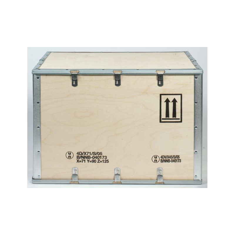 Wooden crate certified for the transport of hazardous materials, 4D/X