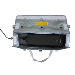 Fire-resistant bag for recharging a bicycle lithium battery