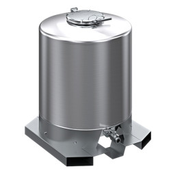 STAINLESS STEEL TANK WITH CLOSED LID