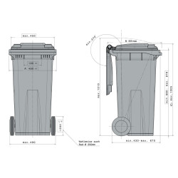 UN1950 ADR 120L Mobile Aerosol Container BMA120C