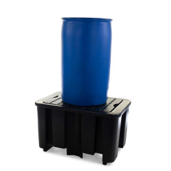 1-drum polyethylene spill containment pan with PE grating
