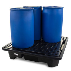 Bac de rétention 250L polyéthylène pour fûts