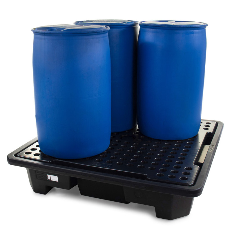 Bac de rétention 250L polyéthylène pour fûts